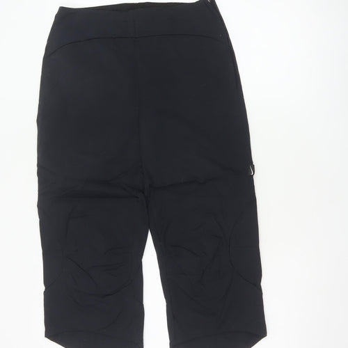 Nike Womens Black Capri Sports Trousers Size 10 Lightweight Stretch