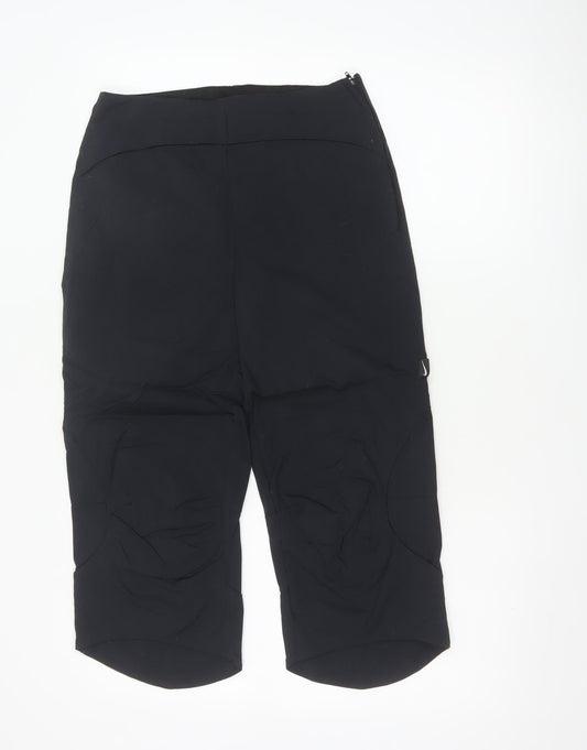 Nike Womens Black Capri Sports Trousers Size 10 Lightweight Stretch