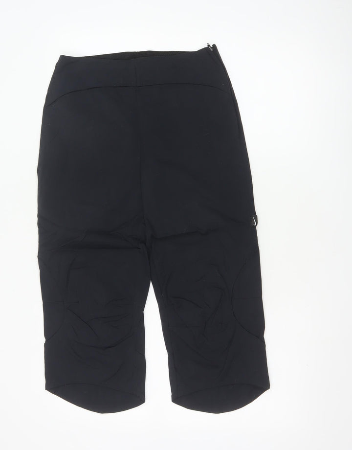 Nike Womens Black Capri Sports Trousers Size 10 Lightweight Stretch