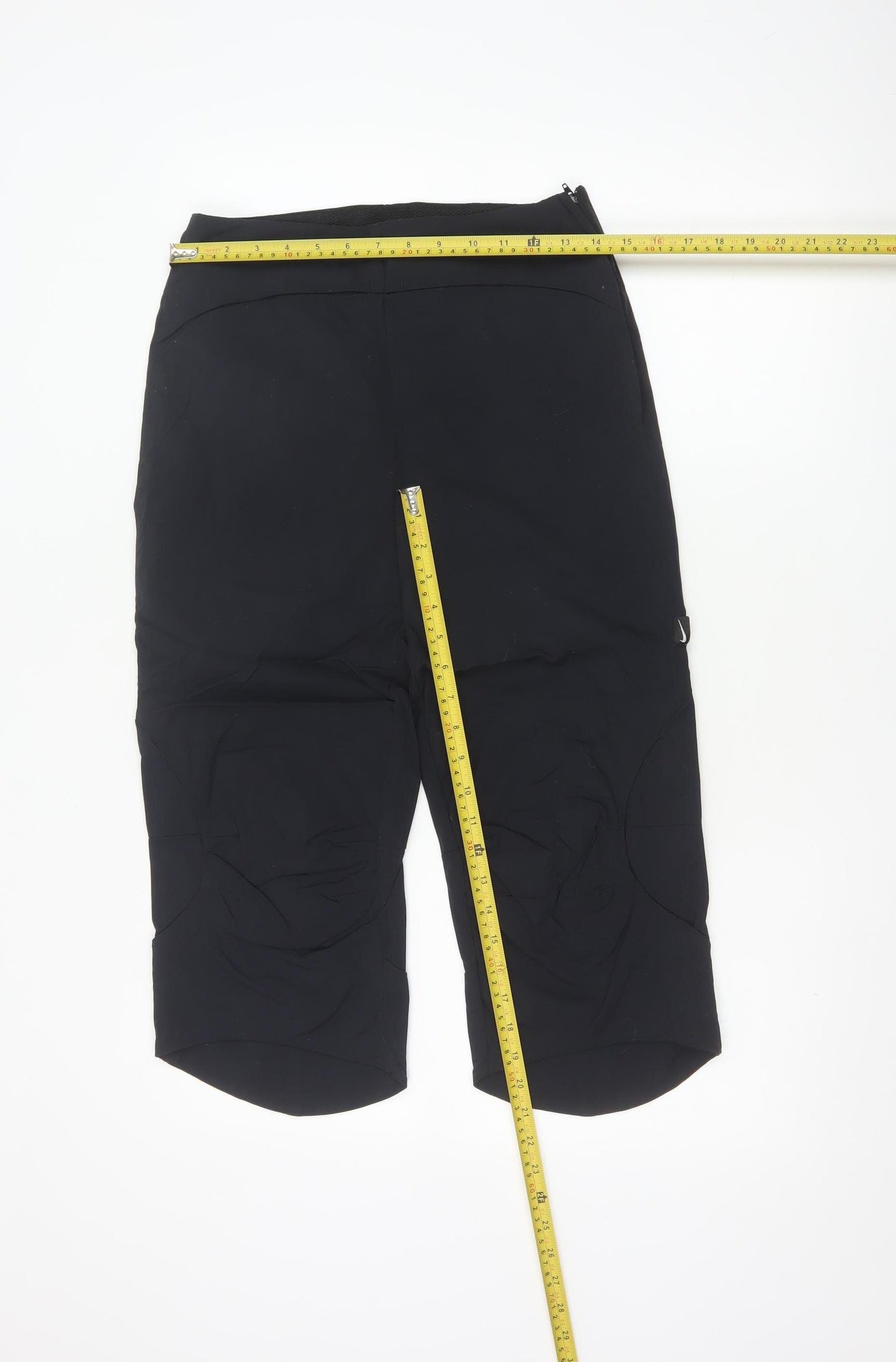 Nike Womens Black Capri Sports Trousers Size 10 Lightweight Stretch