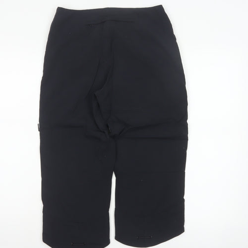 Nike Womens Black Capri Sports Trousers Size 10 Lightweight Stretch