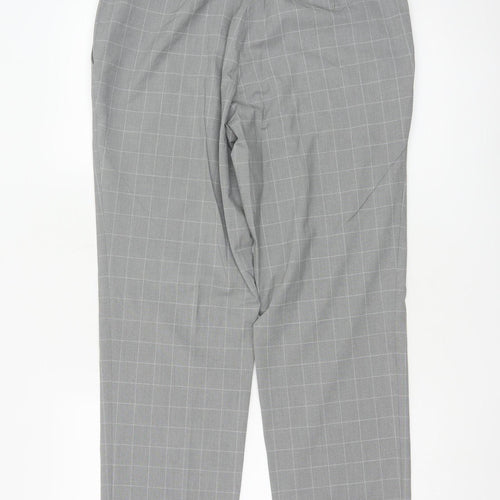 Marks and Spencer Men's Grey Check Slim Fit Dress Pants 32W 31L