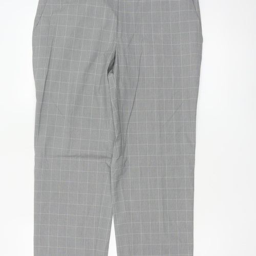 Marks and Spencer Men's Grey Check Slim Fit Dress Pants 32W 31L