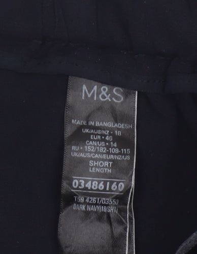 Marks and Spencer Women’s Blue Jogger Trousers Size 18 Short