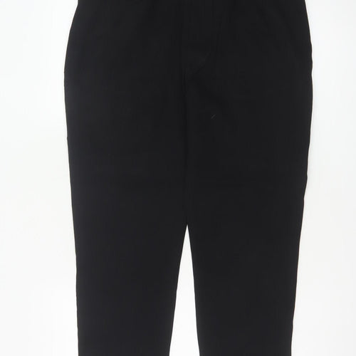 Marks and Spencer Women Black Size 14 Short Tapered Trousers