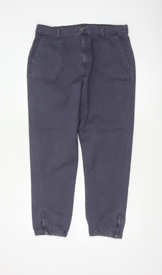 Marks and Spencer Womens Grey Jogger Trousers Size 16 Regular