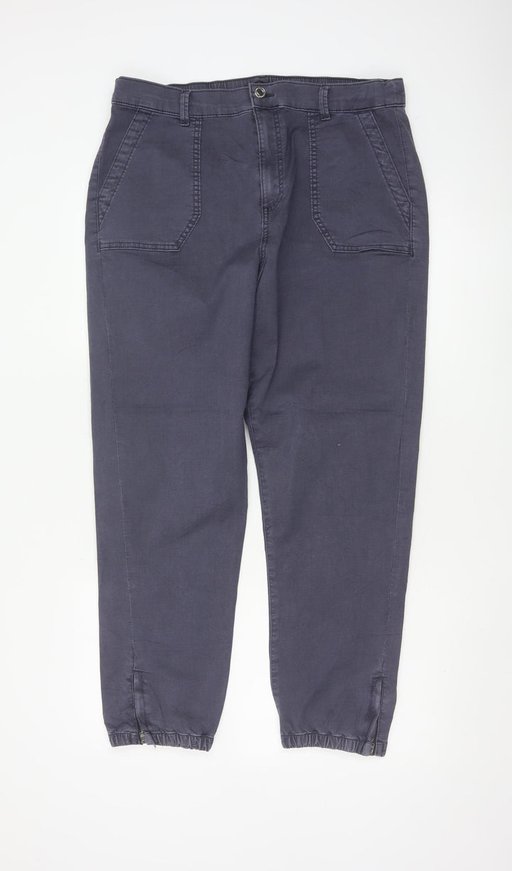 Marks and Spencer Womens Grey Jogger Trousers Size 16 Regular
