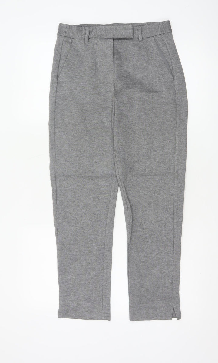 Marks and Spencer Womens Grey Size 8 Slim Fit Ankle Trousers
