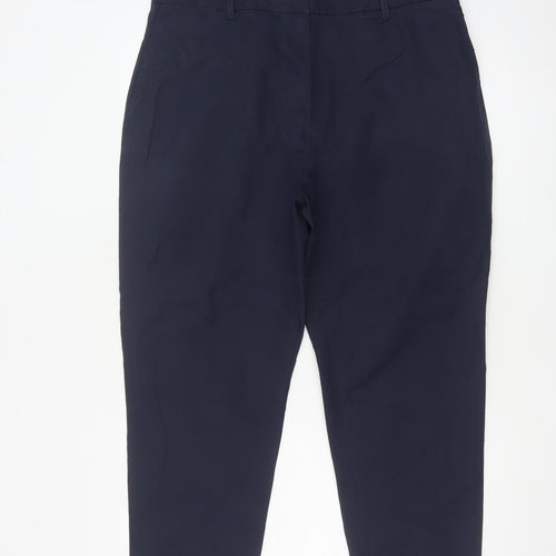 Marks and Spencer Women’s Blue Cropped Twill Trousers Size 16