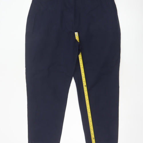 Marks and Spencer Women’s Blue Cropped Twill Trousers Size 16