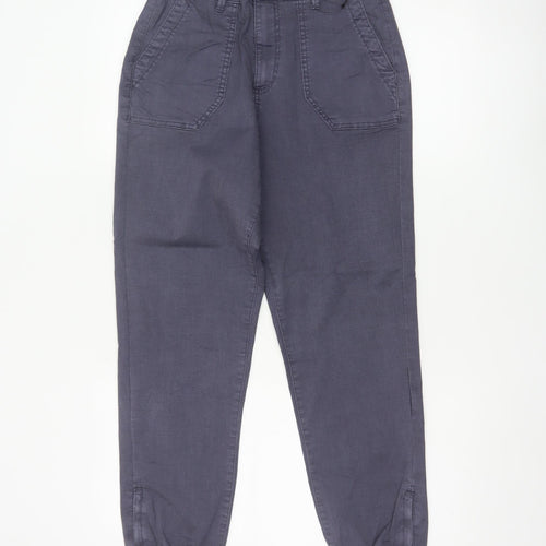 Marks and Spencer Women's Grey Cotton Blend Jogger Trousers Size 10