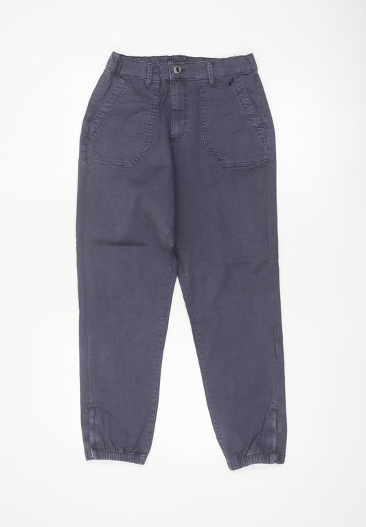 Marks and Spencer Women's Grey Cotton Blend Jogger Trousers Size 10