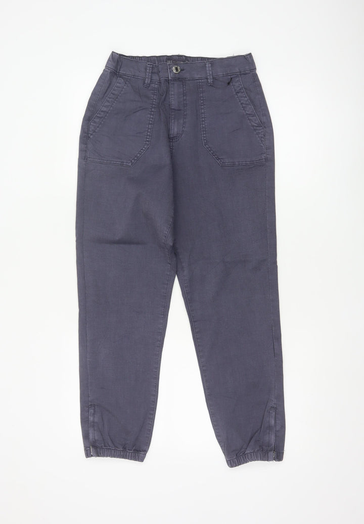 Marks and Spencer Women's Grey Cotton Blend Jogger Trousers Size 10