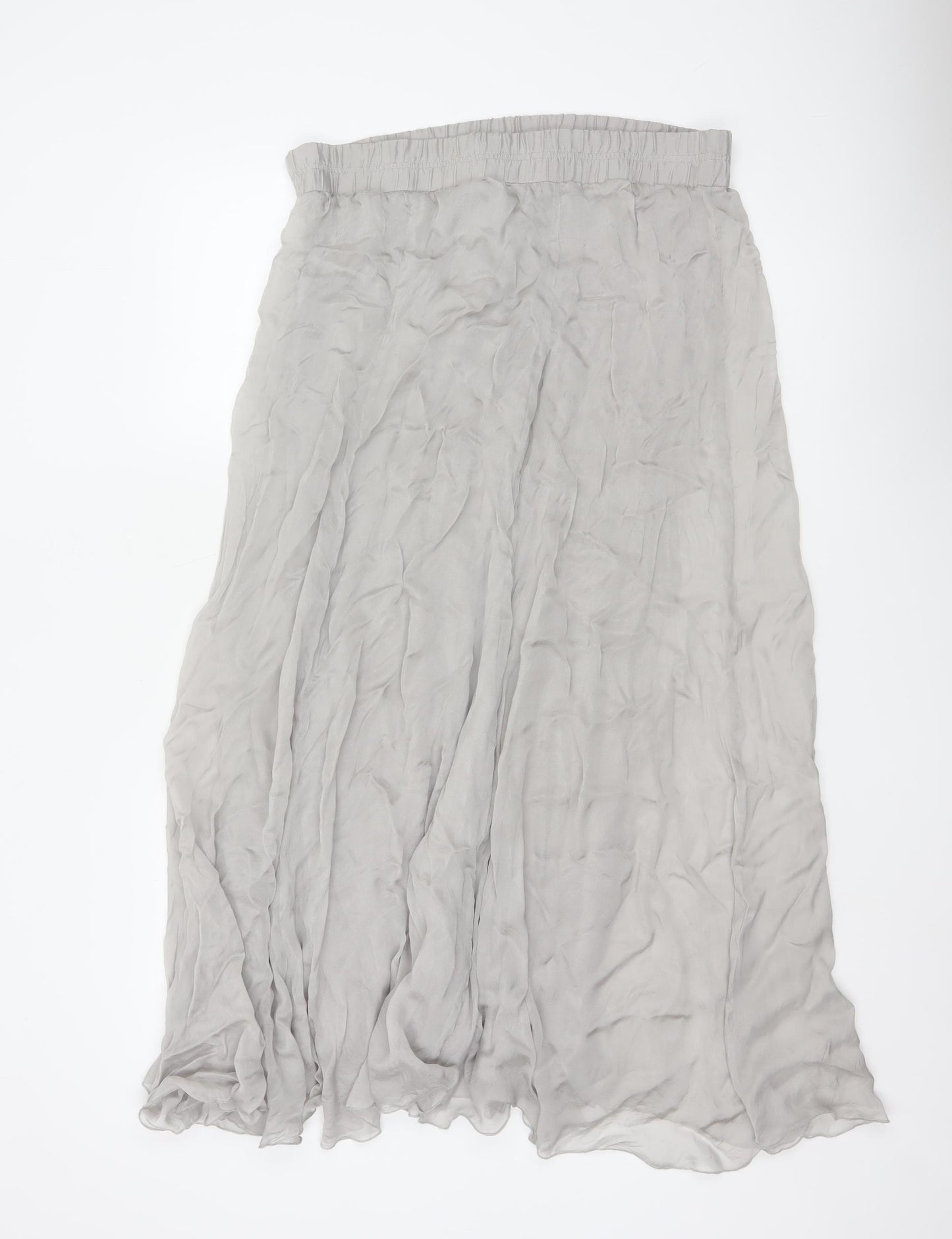 Phase Eight Women’s Grey Silk A-Line Long Skirt Size 10