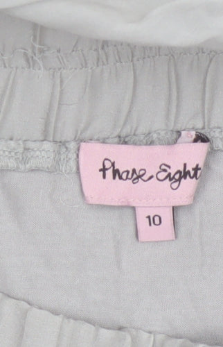 Phase Eight Women’s Grey Silk A-Line Long Skirt Size 10