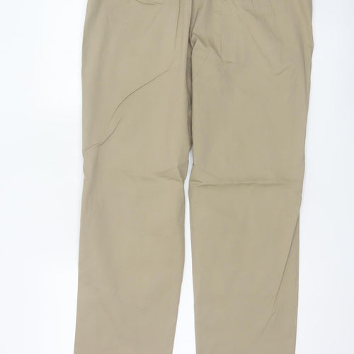 Marks and Spencer Men's Beige Regular Fit Chino Trousers 34