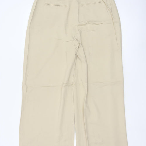 Marks and Spencer Autograph Women's Beige Wide-Leg Trousers Size 12