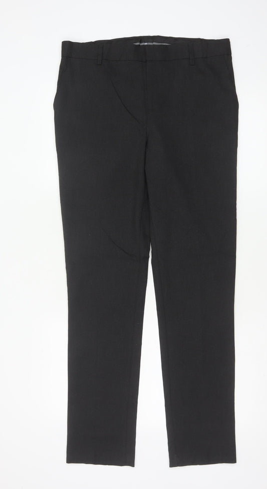 Marks and Spencer Boys Black Dress Pants 15-16 Years 32in Waist 33in Leg