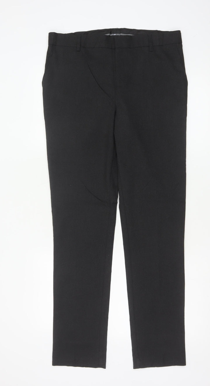 Marks and Spencer Boys Black Dress Pants 15-16 Years 32in Waist 33in Leg