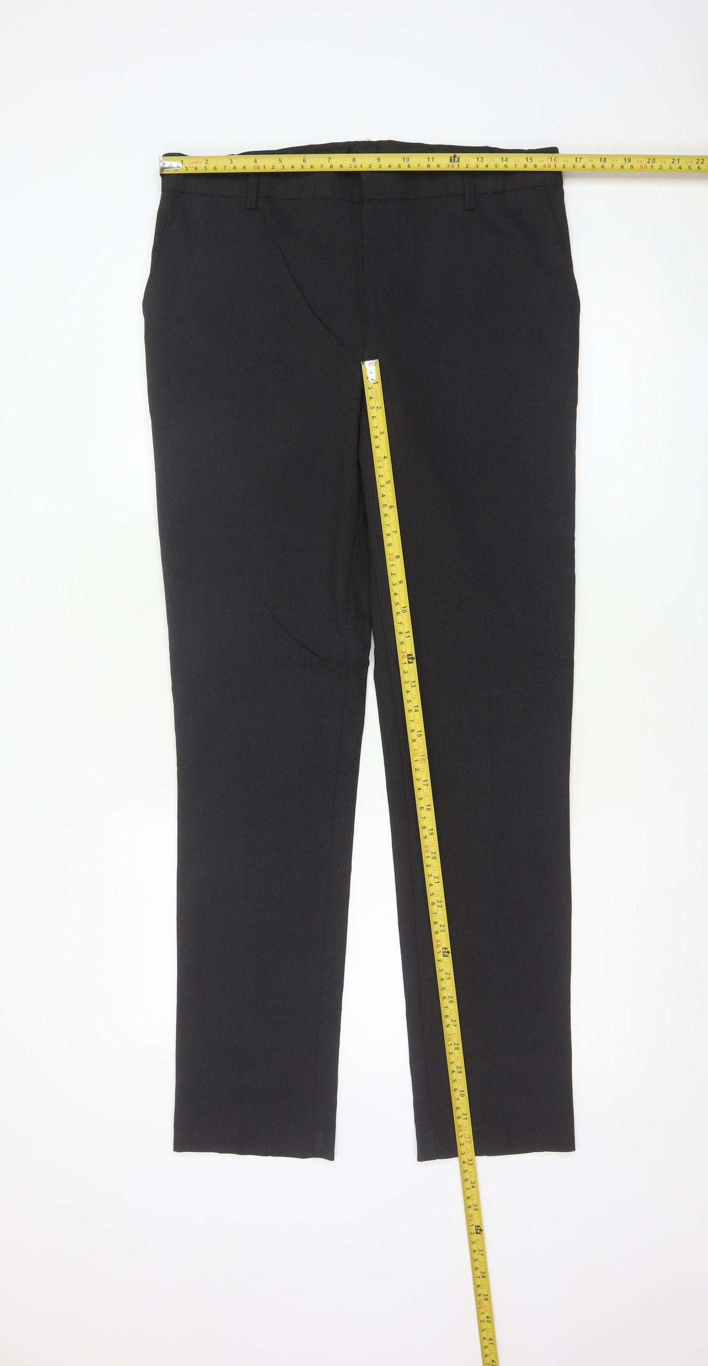 Marks and Spencer Boys Black Dress Pants 15-16 Years 32in Waist 33in Leg