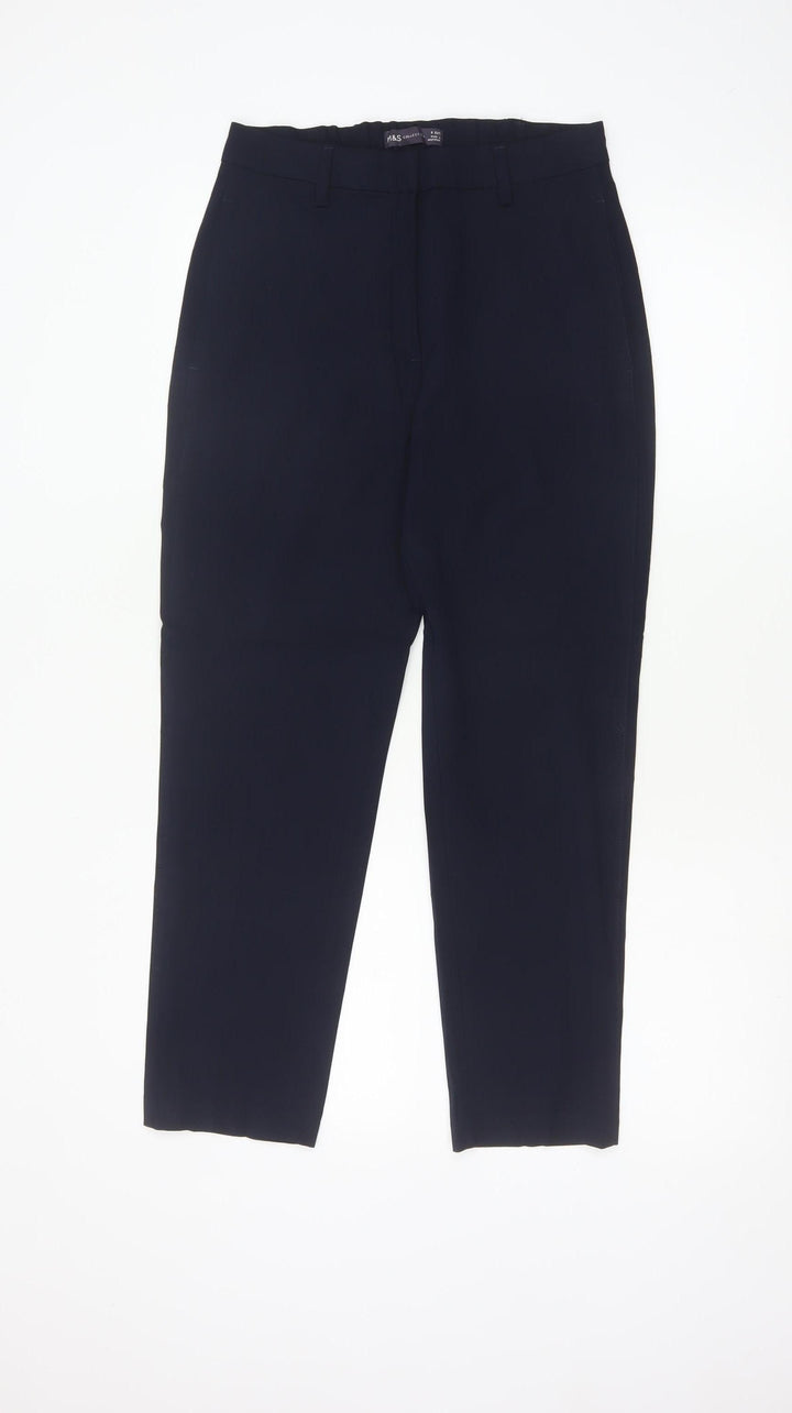 Marks and Spencer Women's Navy Blue Short Length Trousers Size 8