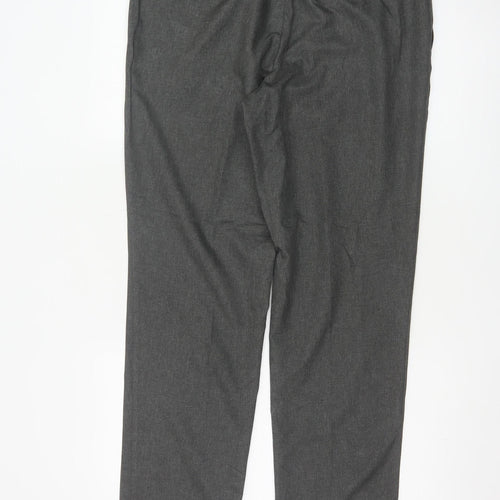 Marks and Spencer Men's Grey Slim Fit Trousers 34R Polyester