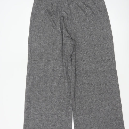 Marks and Spencer Women Grey Mix Size 16 Wide-Leg Trousers