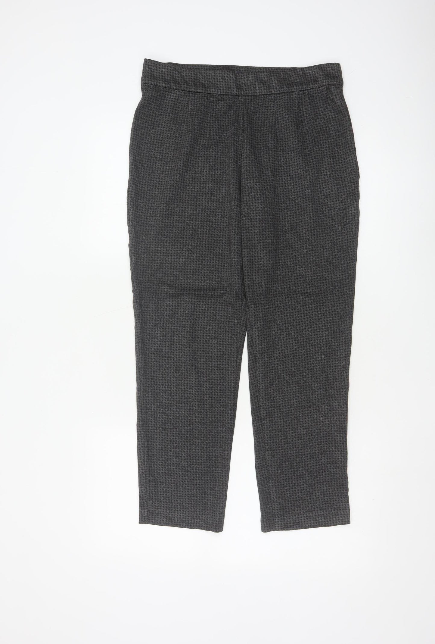 Marks and Spencer Women Charcoal Mix Size 14 Regular Trousers