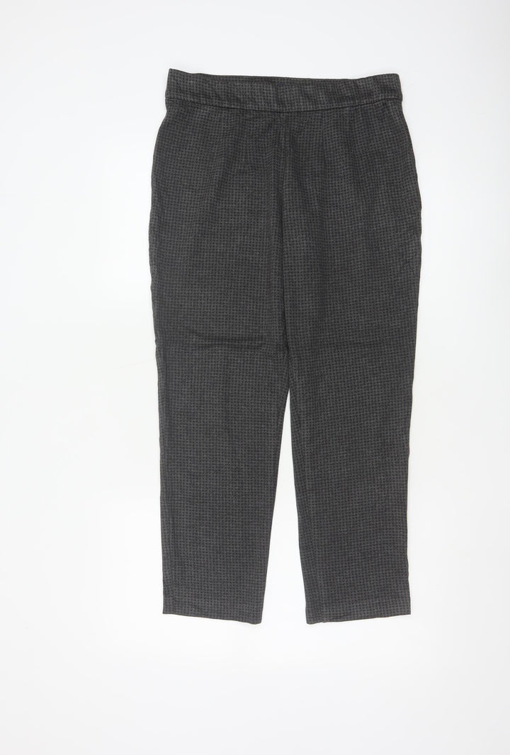 Marks and Spencer Women Charcoal Mix Size 14 Regular Trousers