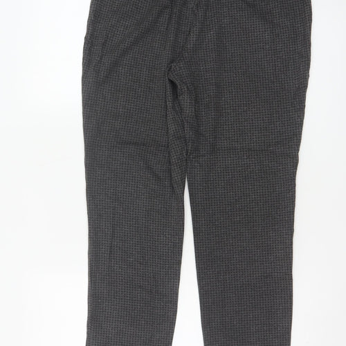 Marks and Spencer Women Charcoal Mix Size 14 Regular Trousers
