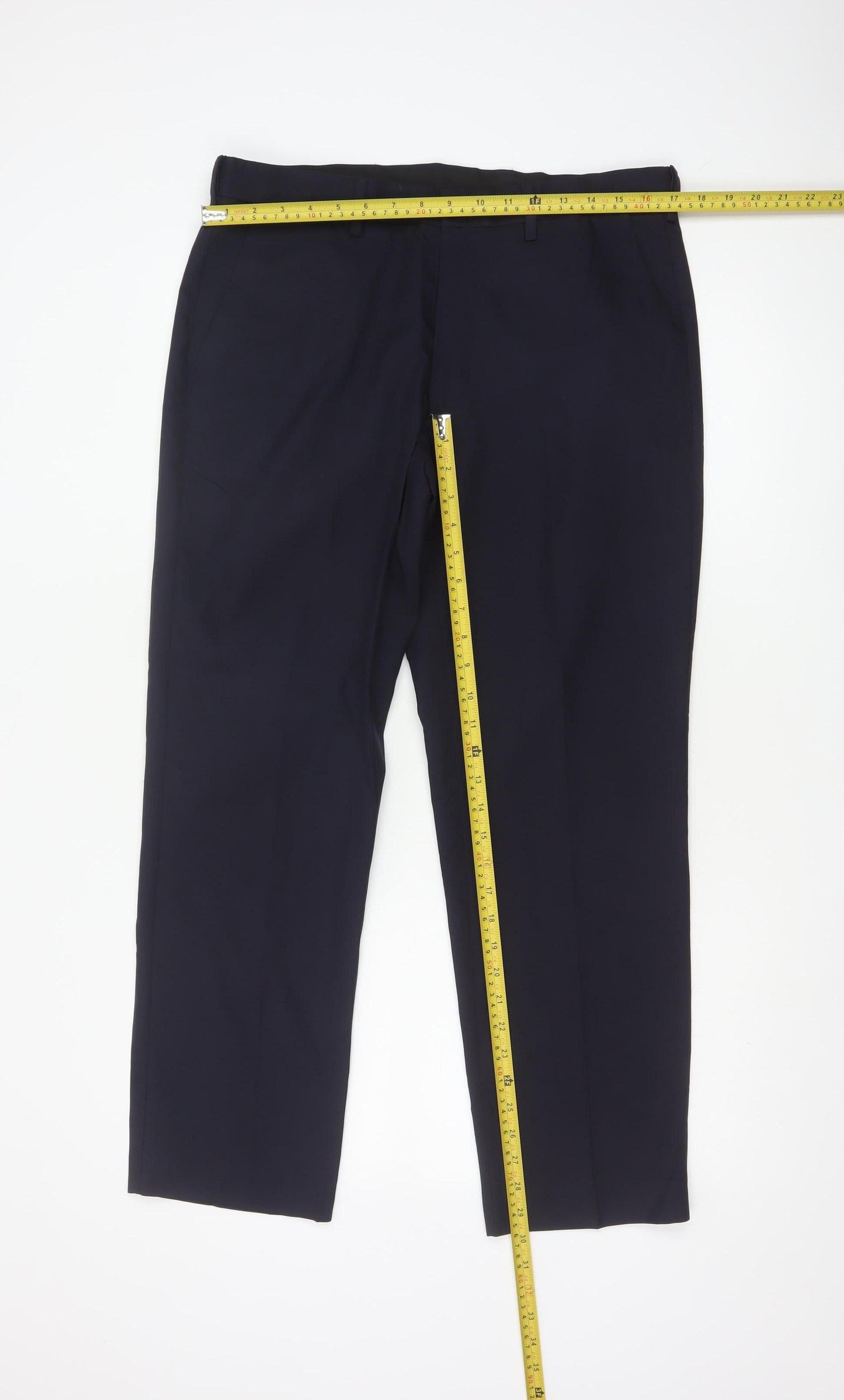 Marks and Spencer Men's Black Regular Fit Dress Trousers 34W 29L