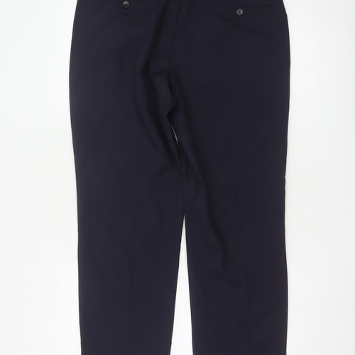 Marks and Spencer Men's Black Regular Fit Dress Trousers 34W 29L