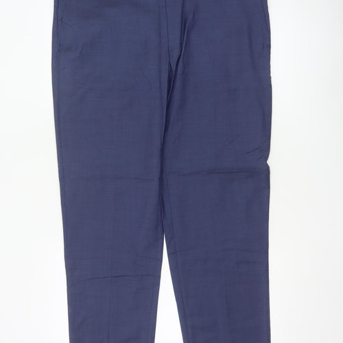 Marks and Spencer Autograph Men's Blue Wool Tailored Dress Trousers 36R