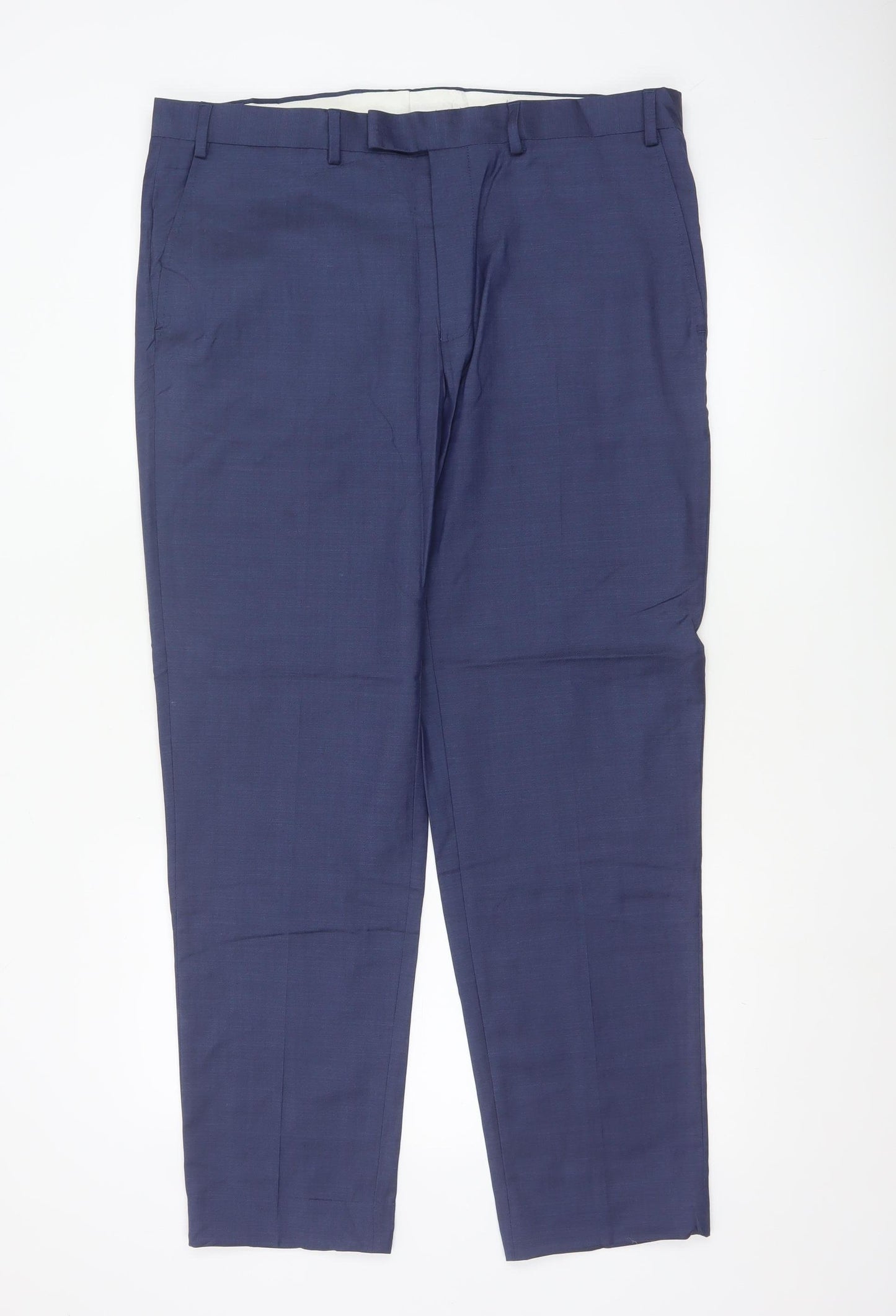 Marks and Spencer Autograph Men's Blue Wool Tailored Dress Trousers 36R