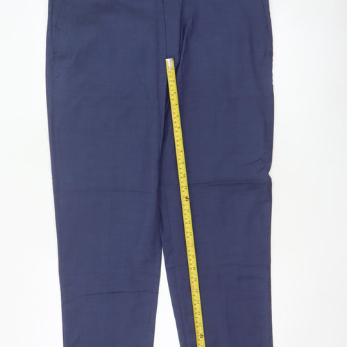 Marks and Spencer Autograph Men's Blue Wool Tailored Dress Trousers 36R