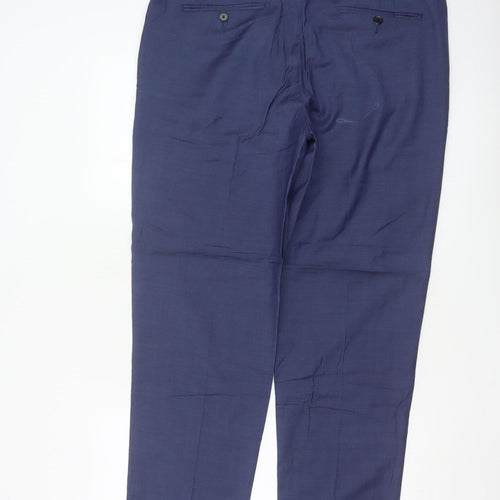 Marks and Spencer Autograph Men's Blue Wool Tailored Dress Trousers 36R