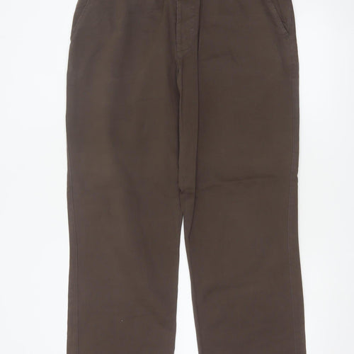 Marks and Spencer Blue Harbour Men's Brown 34x29 Chino Trousers