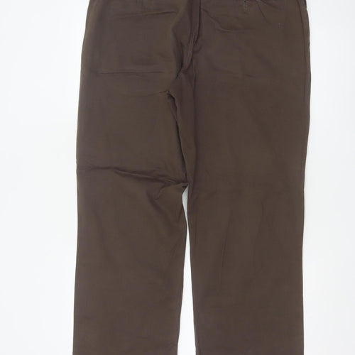 Marks and Spencer Blue Harbour Men's Brown 34x29 Chino Trousers