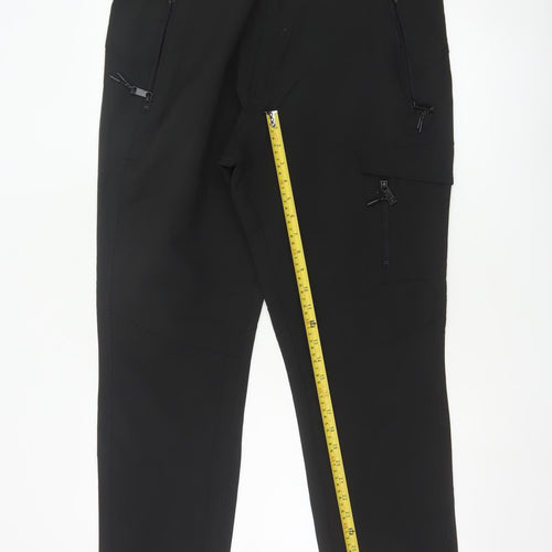 EASY Men's Black 36S Tapered Fit Cargo Trousers