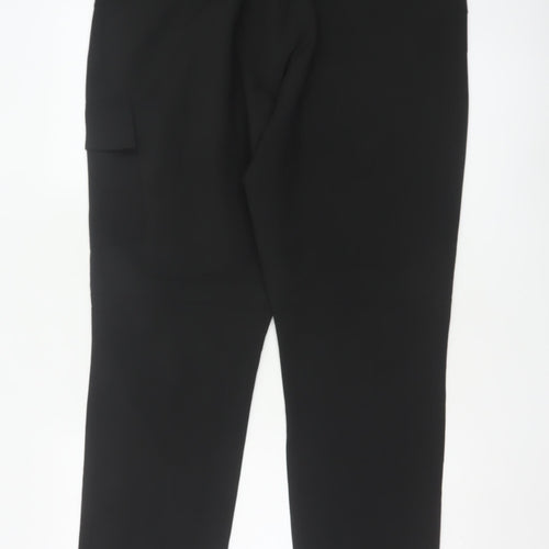 EASY Men's Black 36S Tapered Fit Cargo Trousers