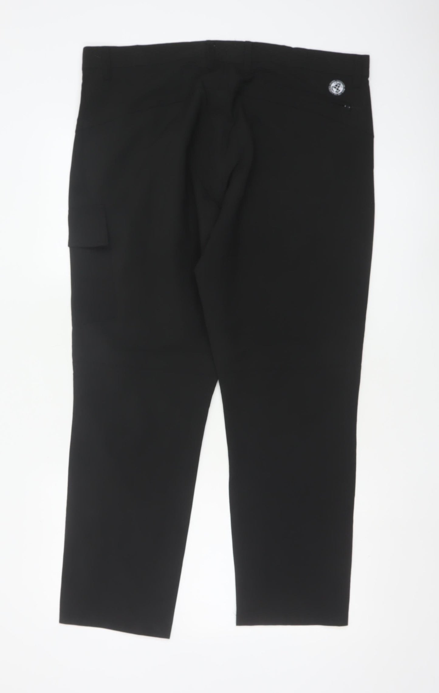 EASY Men's Black 36S Tapered Fit Cargo Trousers