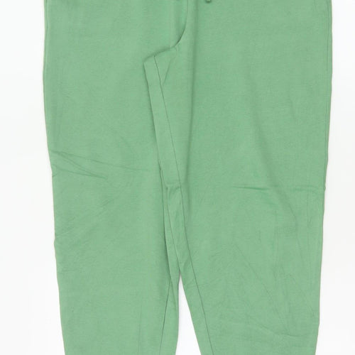 Marks and Spencer Women’s Green Cotton Jogger Trousers Size 14