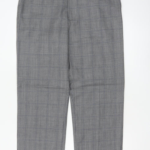 Marks and Spencer Men’s Grey Check Wool Dress Pants 34R Regular Fit