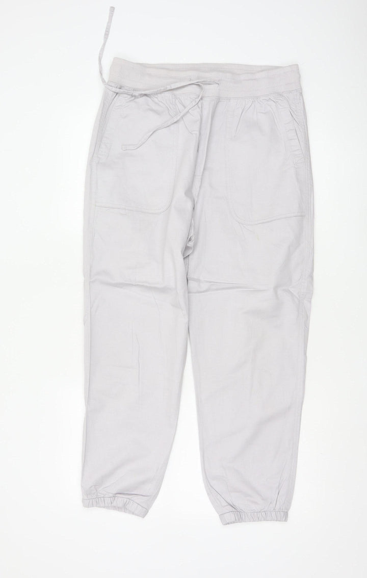 GAP Women’s Grey Cotton Jogger Trousers M Relaxed Fit
