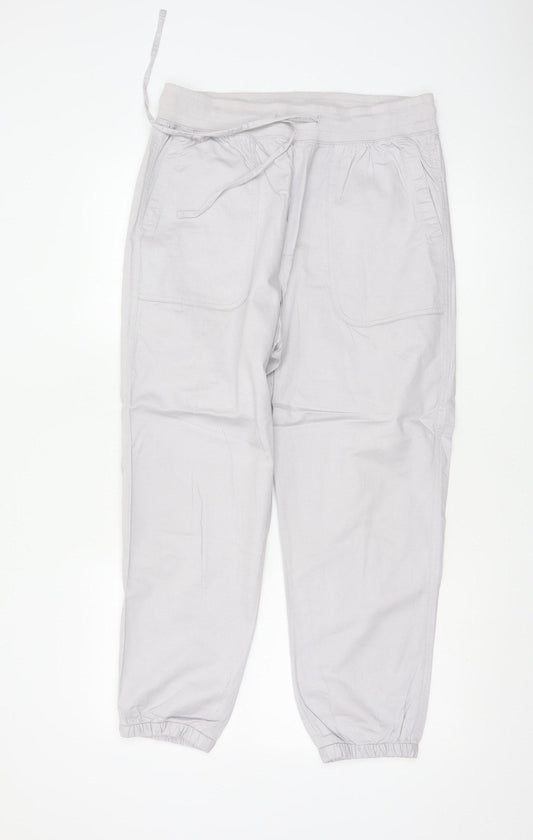 GAP Women’s Grey Cotton Jogger Trousers M Relaxed Fit