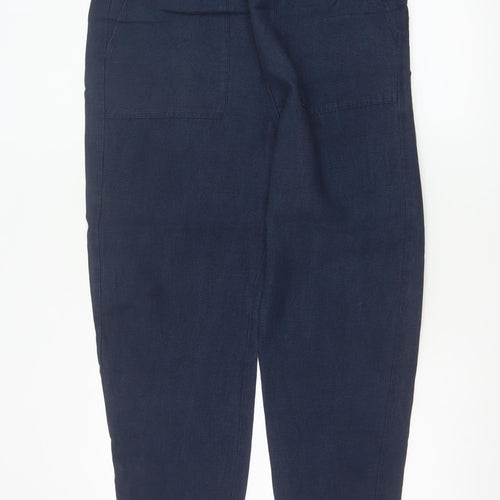 Marks and Spencer Womens Blue Size 14 Tapered Trousers