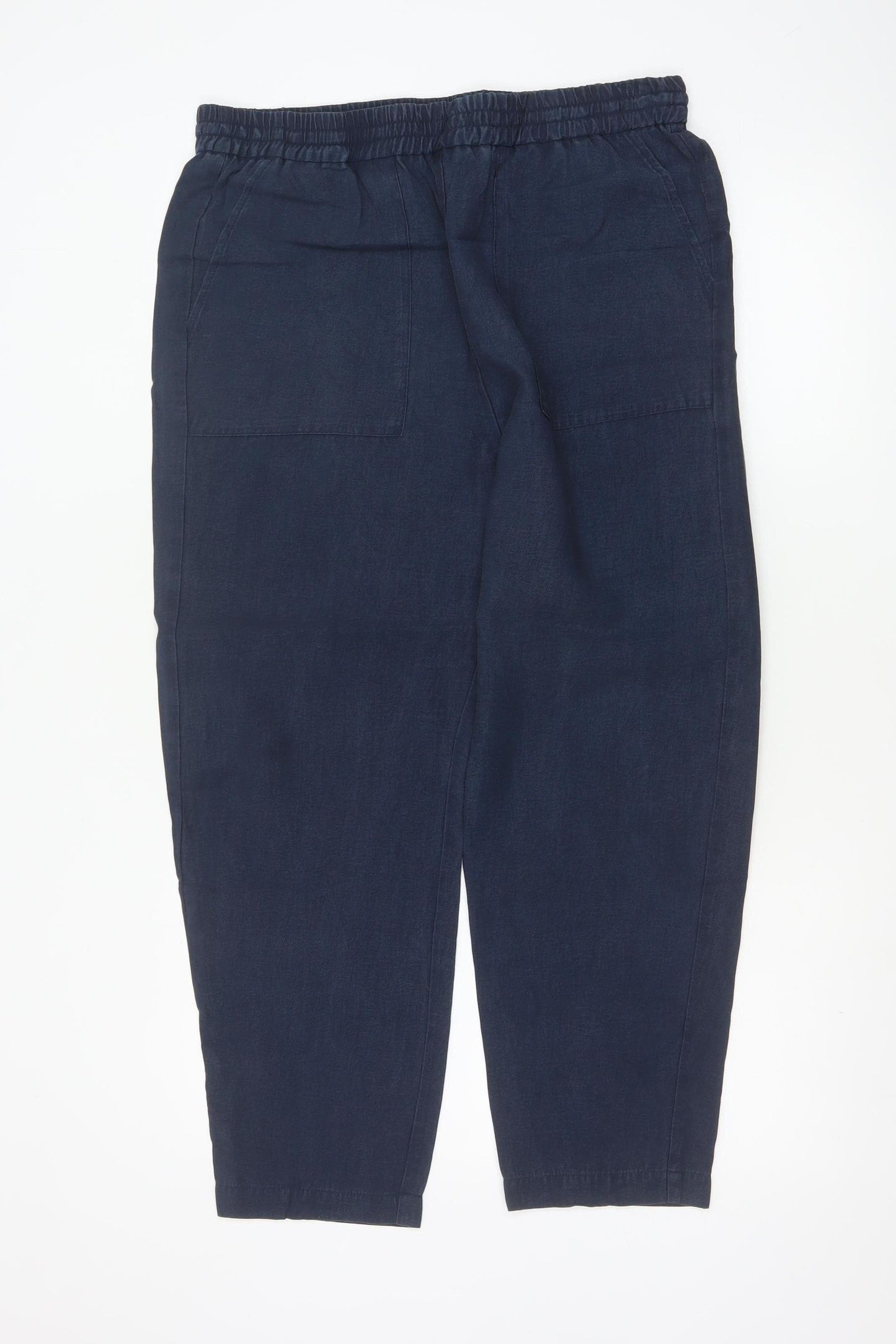 Marks and Spencer Womens Blue Size 14 Tapered Trousers