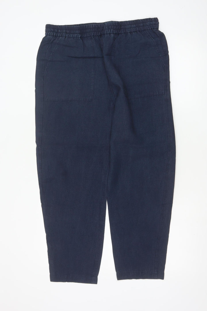 Marks and Spencer Womens Blue Size 14 Tapered Trousers
