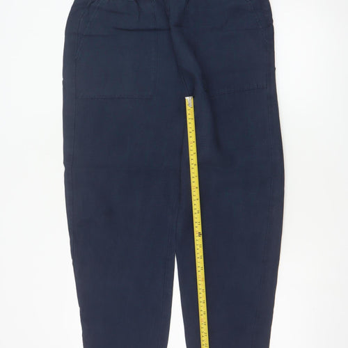 Marks and Spencer Womens Blue Size 14 Tapered Trousers