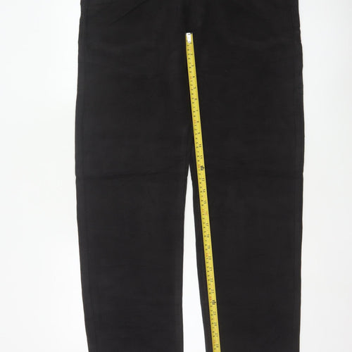 Marks and Spencer Men's Black Cotton Chino Trousers 36x33 Regular Fit